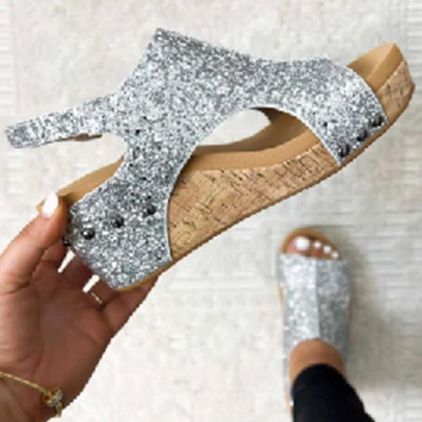 

sandals open head plus size 36-43 medium heel platform sandals women wedding shoes summer casual wedges sandals for beach offi g4k1 230518, Black