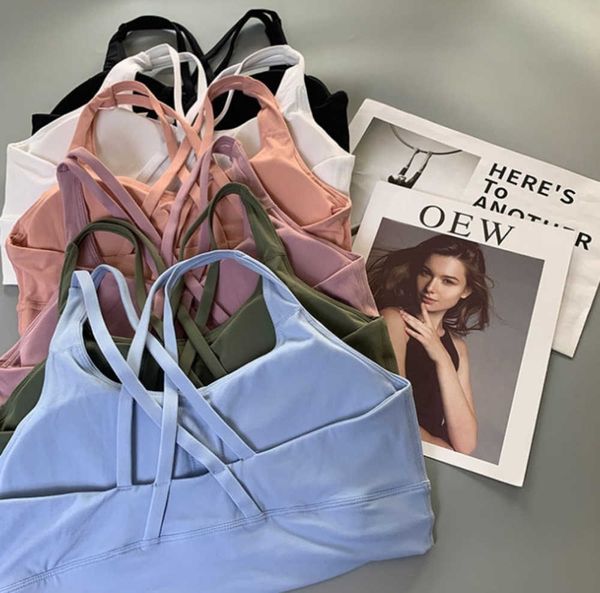 

yoga align sports bra lululemens womens deisgners gym clothes underwears tanks camis shockproof running fashion icon fitness workout u back, Black;white