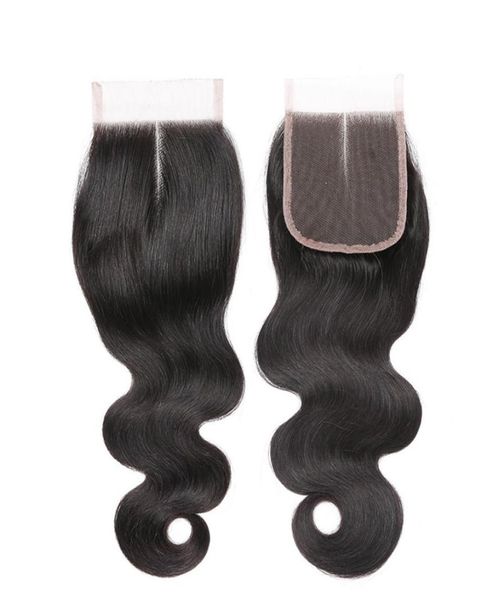 

brazilian indian body wave lace with baby hair 4x4 middle part 100 unprocessed virgin human hair closure natural color4689998, Black;brown