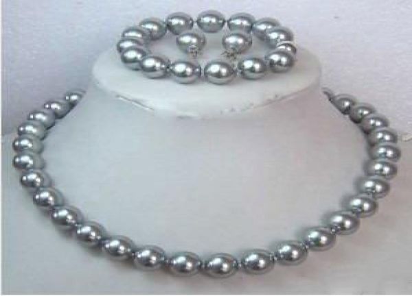 

gray shell pearl silver clasp necklace bracelet earring pearl jewelry sets2144047