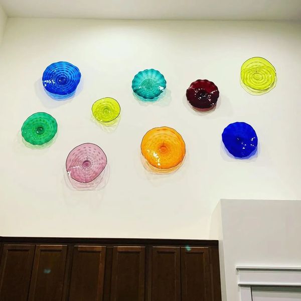 

living room wall lamps modern home decorative murano glass flower wall plate
