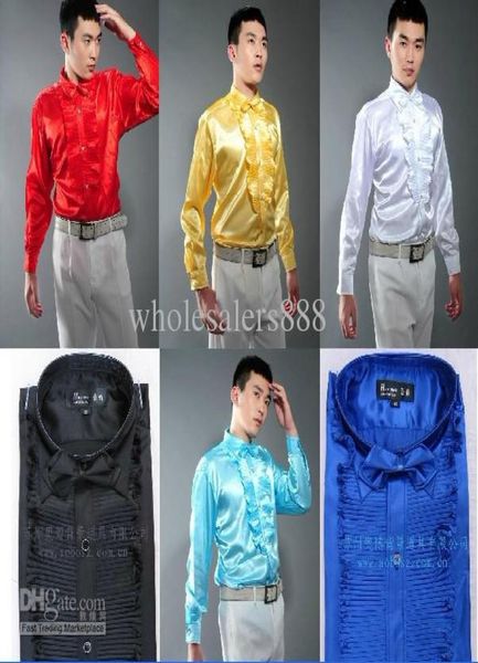 

new style men wedding shirt groom shirts 6 colors groomsman shirt 6 sizes h5786418357, White