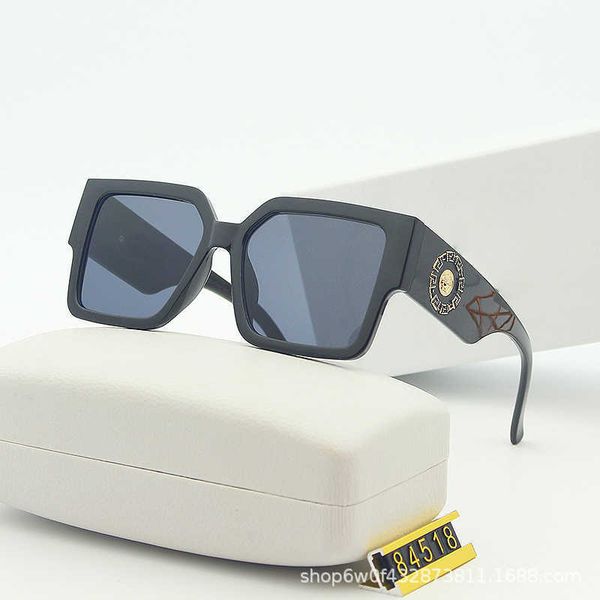 

classic big frame box head uv resistant sunglasses accessories store glasses trend, White;black