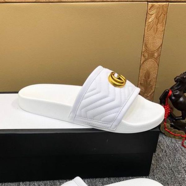 

new slippers designer luxury men's shoes leather material in summer fashion and leisure versatile beach h letter high-end quality flat, Black