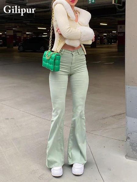 

jeans green y2k flared jeans women high waist fashion stretch wide leg trousers femme casual denim pants washed mom jean baggy pants, Blue