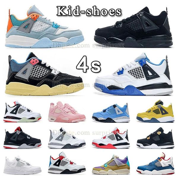 

dhgate new kid shoes jumpman 4 basketball shoes black cat 4s union blue infant toddler child shoe kids sneaker what the white cement boys an