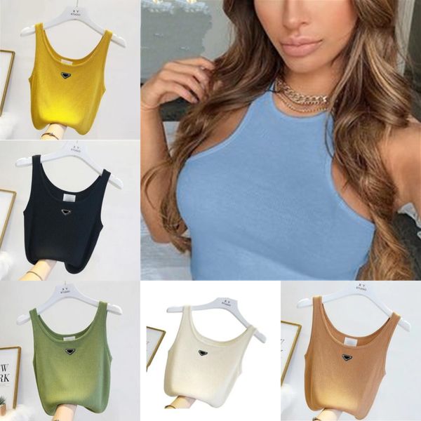 

summer white women tees crop embroidery off shoulder black tank casual sleeveless backless shirts luxury designer solid color vest