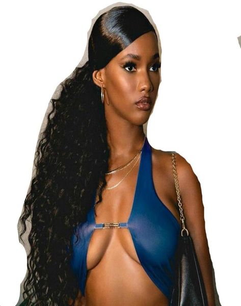 

afro drawstring ponytail human hair bun for black women 150 density 10a brazilian virgin kinky curly clip in ponytails extension 4784234