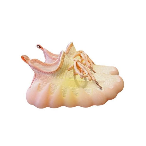 

athletic baby shoes children tennis footwear spring autumn girls fashion boys knitted fly casual f15624, Black