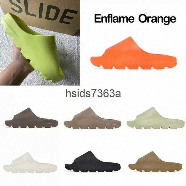 

2023 designer sandals slippers men woman slider vermillion mineral blue onyx pure ochre slide foam runner bone resin white deser wb, Black