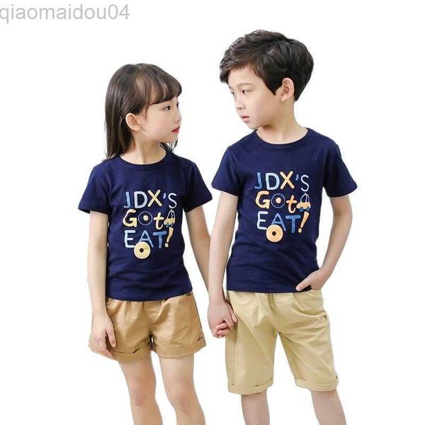 

t-shirts 2021 kids t-shirts summer boys girls fashion short sleeves casual children clothing o-neck design letter prints aa230518, Blue
