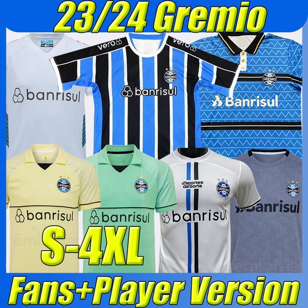 

4xl 23/24 gremio suarez home soccer jerseys paulista d.costa #10 guild giuliano 2023 ramiro geromel luan maicon fernandinho men kids kit goa, Black;yellow