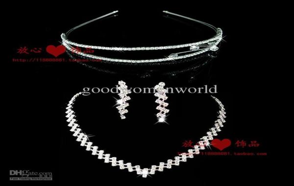 

the bride accessories piece set accessories necklace earrings wedding jewellery bridal accessories crown5813494, Slivery;golden