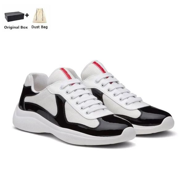

designer casual runner sports shoes cup low sneakers shoe men out of office patent leather men's b30 sneaker trainers wholesale outdoor, Black