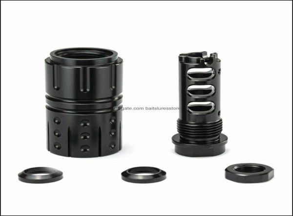 

others tactical accessories gear stainless steel muzzle brake 5824rh to 131616 outer sleeve with alu dhb2q6559493