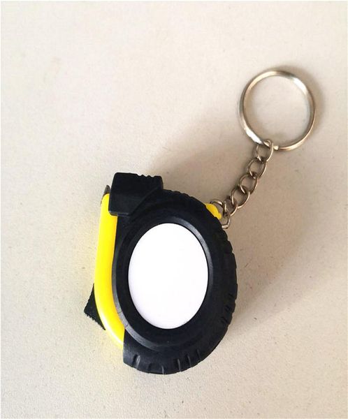 

sublimation blank tape measure ruler keychains key ring heat transfer printing blank diy materials3695653, Silver