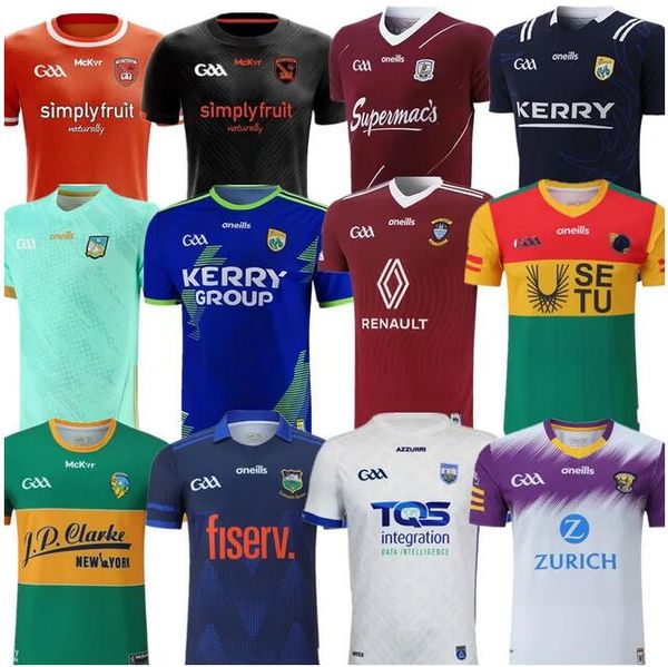 

23 24 gaa rugby jerseys 2023 2024 wexford tipperary galway dublin gaelic football jersey limerick cavan kerry tyrone mayo meath home away sh, Black;gray