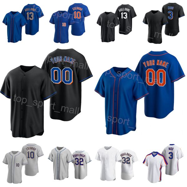 

baseball 10 eduardo escobar jersey 3 tomas nido 32 daniel vogelbach 13 luis guillorme 4 francisco alvarez 2 omar narvaez custom name number, Blue;black