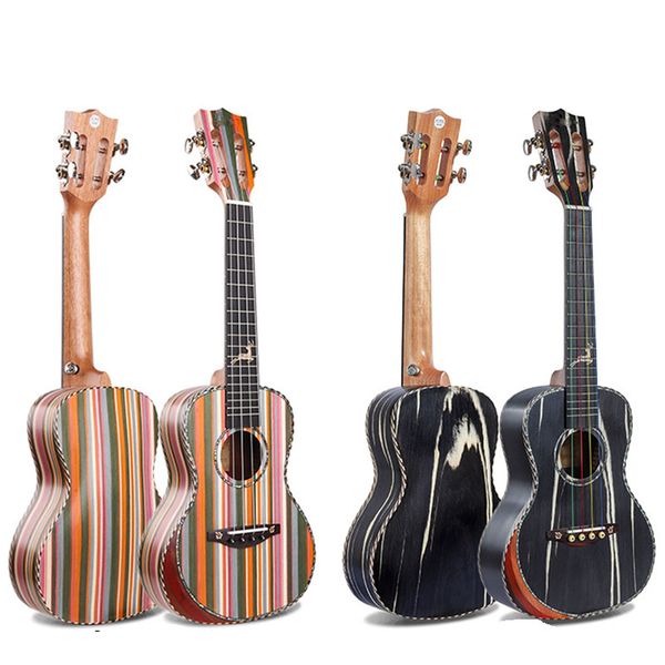 

ukulele's new 23-inch cute rainbow deer cow striped string ukulele guitar