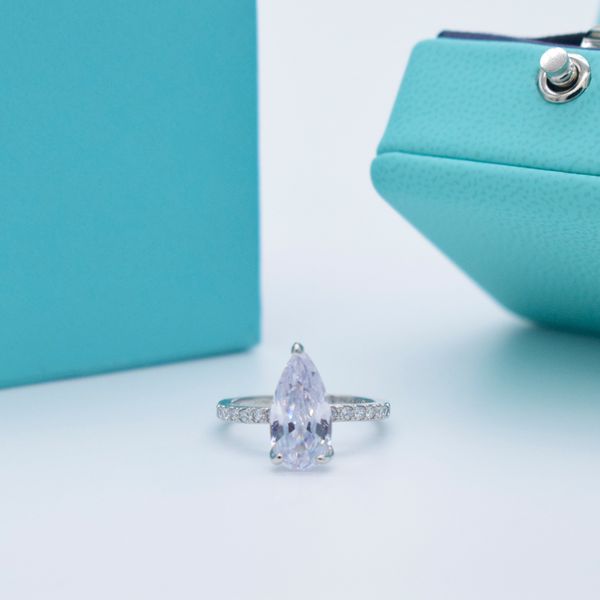 

designer love ring women luxury diamond rings valentine's day gift with box, Silver