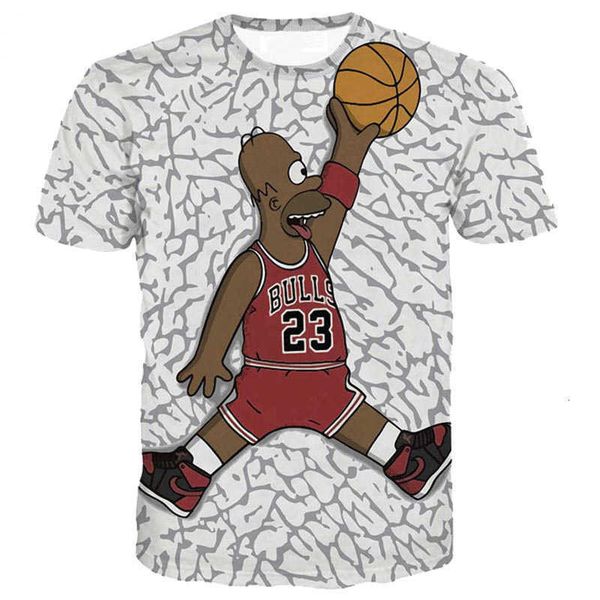 

fashion simpsons 3d printed short sleeve t-shirt size, White;black