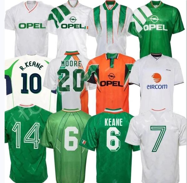 

irish retro soccer jerseys 2002 1994 keane vintage football jersey 1990 1992 1996 02 03 irelands away mcgrath duff staunton houghton mcateer, Black;yellow