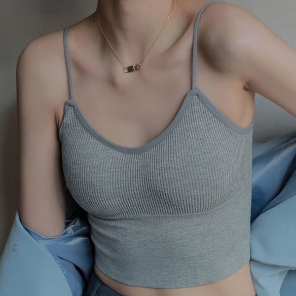 

camisoles tanks sabinax woman bottoming vests summer solid crop autumn camisole korean fashion tanks casual camis women clothing 230518, Black;white