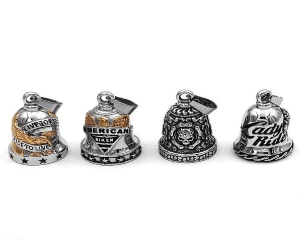 

has bell sound live to ride eagle motor biker bell pendant stainless steel skull rose lady rider pendant 496b5125215, Silver