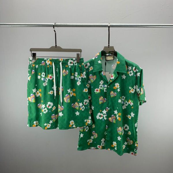 

street hip hop t shirt men's beach shorts short sleeve casual fashion colorful stripe printing breathable men's t shirt shorts set, Black;brown