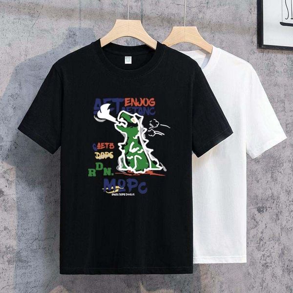 

designer t-shirt summer short sleeve designer men's t-shirt women's premium polo letter high-quality cotton women's clothing, White;black