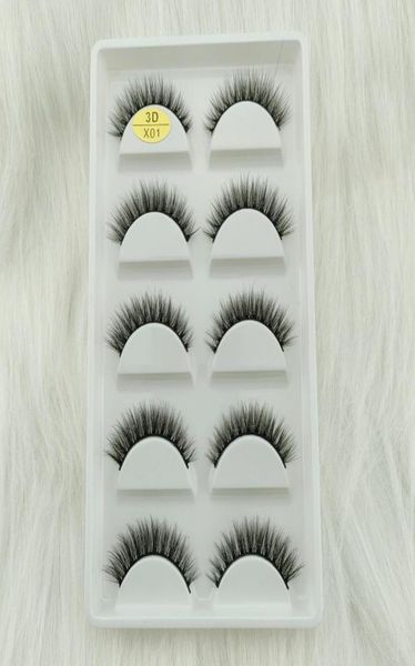 

false eyelashes 5 pairs multipack natural lashes long makeup 3d mink eyelash extension for beauty h13 e083005512