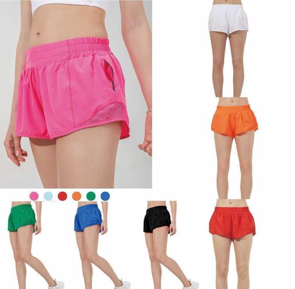 

designer styles designers lululemens womens yoga shorts fit zipper pocket high rise quick dry lulus lemon womens train short loose style bre, White;black