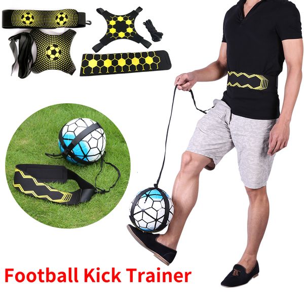 

sports gloves adjustable football kick trainer soccer ball training equipment practice elastic belt assistance 230518, Black
