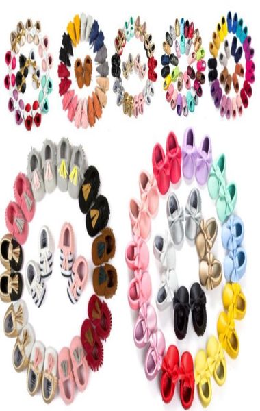 

12 pairslotmix styles and sizes whole baby moccasins baby moccs prewalker shoes soft sole toddler moccasins9566202