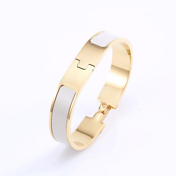 

women bracelet h silver bangle fashion style gold bangle stainless-steel luxury gold cuff initial bangles vintage designer bracelets for wom, Black