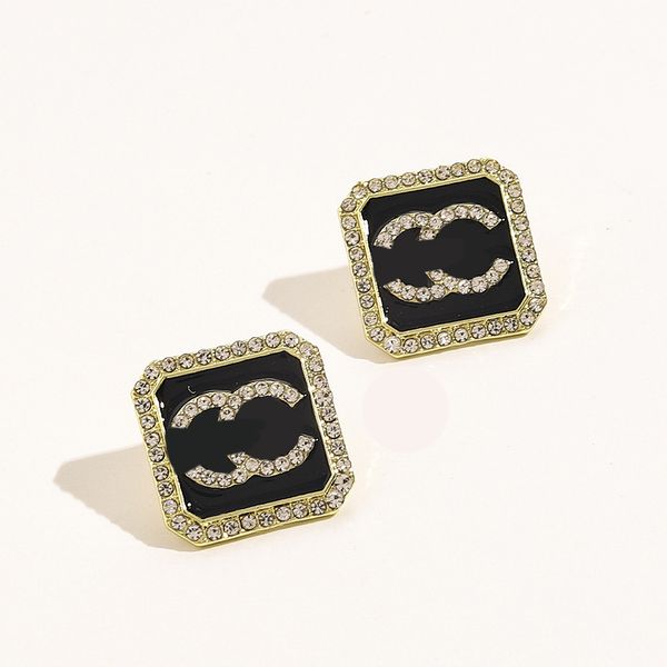 

18k gold plated luxury designers letter earring stud famous women elegant style square earring wedding party jewerlry accessory 20style, Golden;silver