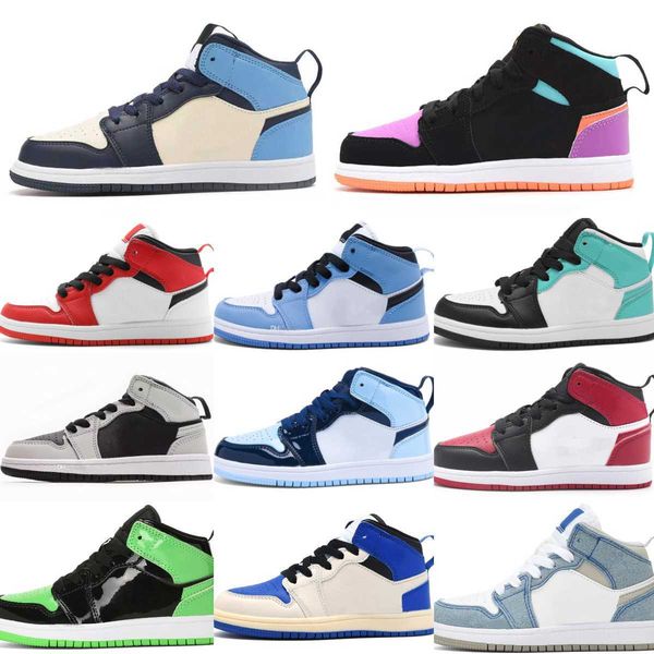 

1 jumpman candy baby kids basketball shoes girls boys black white university blue obsidian patent unc retros pine green fearless hyper royal