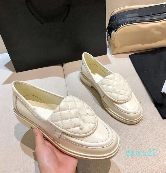 

2023 new black loafers shoes flats women formal dress shoes solid color simple design 100% leather sole contains boxes and bags