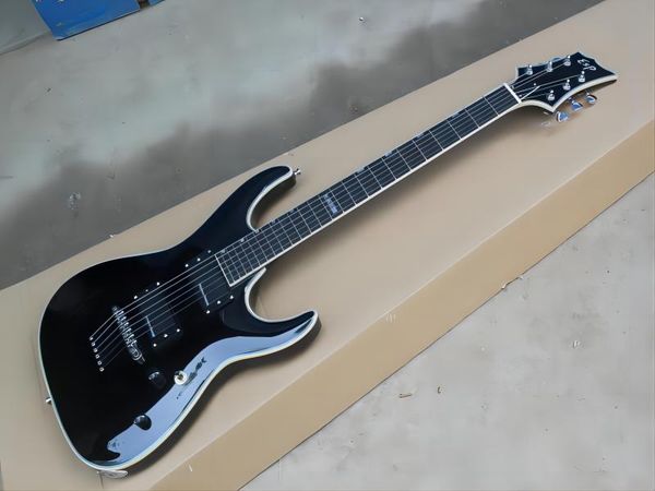 

custom 6 strings electric guitar in black with rosewood fingerboard