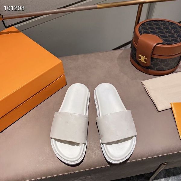 

women mule slides classic flat slippers lambskin blue home casual sandals summer designer luxury fashion ladies beach 0518, Black