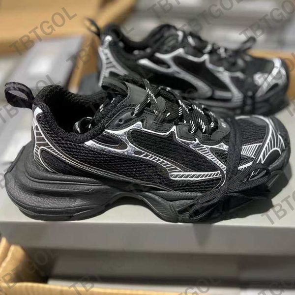 

3xl mens designer phantom sneaker track retro trainers platform shoes black and white mesh comfortable nylon casual shoes personalized shoel