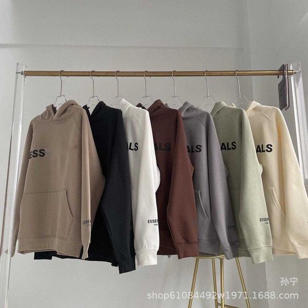 

high version jacket mens womens hooded sweater ess designer hoodie fog pullover sweaters fashion sportswear men hoodies oversize sweatshirt, Black