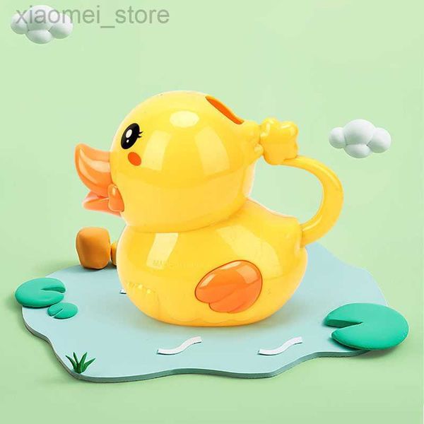 

3pscbath toys 1pcs cute cartoon yellow duck bath toy pool watering can shower water game for baby toys 0 12 months