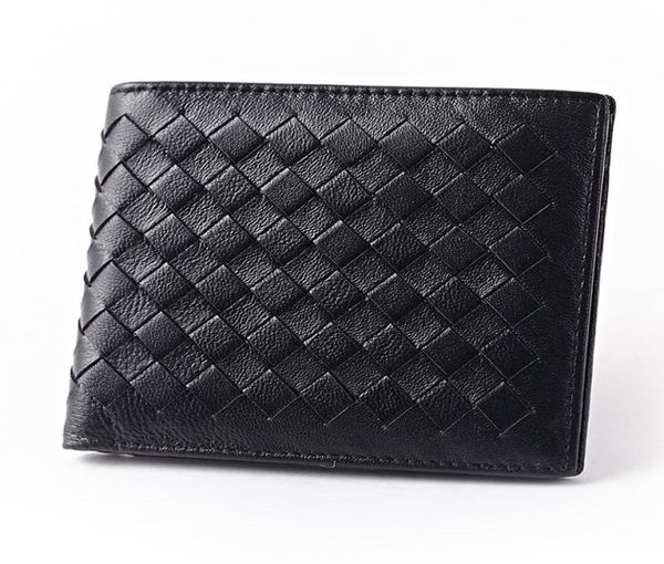 

wallets carteira masculina luxurious high grade sheep skin knitting style men wallet 2021 fashion men039s purses three on s2490187, Red;black