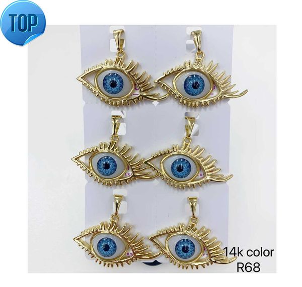 

113 xuping 14k gold plated color eye charms women pendant, Silver