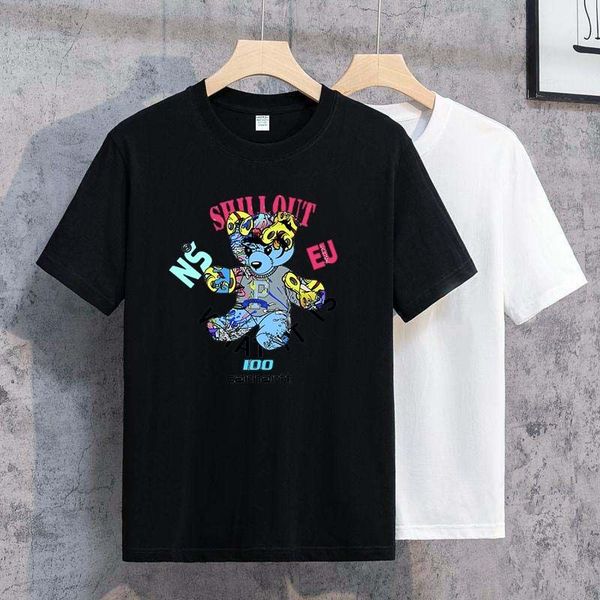 

designer t-shirt summer short sleeve designer men's t-shirt women's premium polo letter high-quality cotton women's clothing, White;black