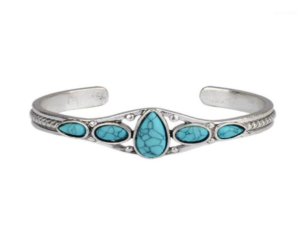 

bangle 2021 arrival drop shape stone accessories vintage bohemia bracelet for women fashion jewelry14670819, Black
