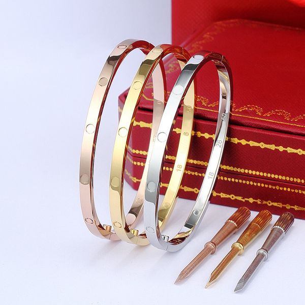 

bangle female stainless steel screwdriver couple love bracelet mens fashion jewelry valentine day gift for girlfriend accessories wholesale, Black