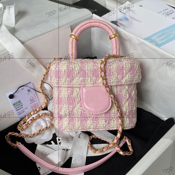 

new arrival 10a handle bag crossbody bag chain bag handbag shoulder bag fresh fashion vintage 3 colors plain diamond lattice felt with gold