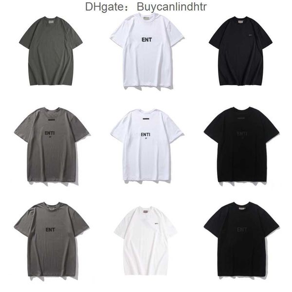 

ess 2023 mens t shirts women designers essent-shirts thick cotton version summer tshirt tees fashion man casual letter polos clothing cloth, White;black